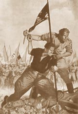 Zum Kriegseintritt 1940 veröffentlichtes Propagandaplakat 